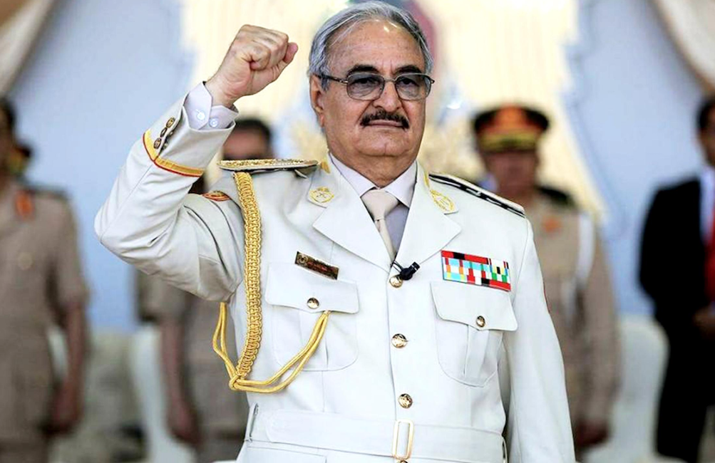 Khalifa Haftar is a 76 year old Libyan-American who is trying to seize control of Libya. Haftar leads the Libyan National Army (LNA). He is battling a